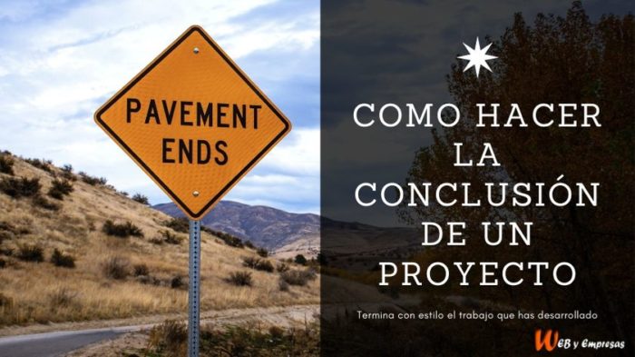 conclusión de un proyecto