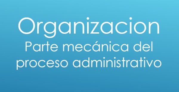 Organización - Proceso Administrativo