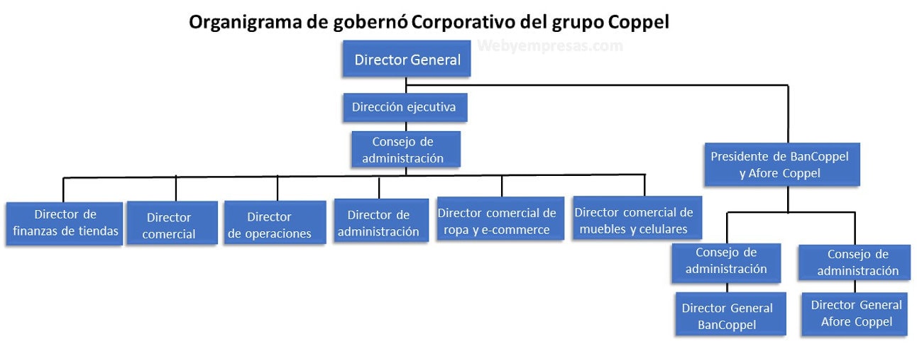 ▷ Organigrama de Coppel | 2023 | Web y Empresas