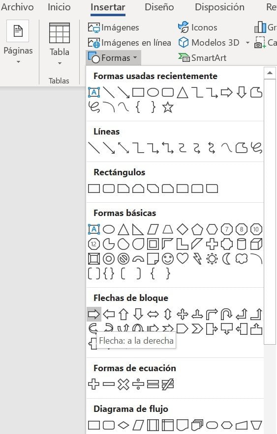 Mapa de conceptos en Word paso 5