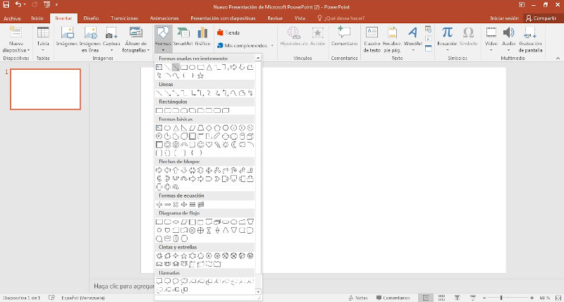 Comó hacer un diagrama de flujo en powerpoint, paso 2