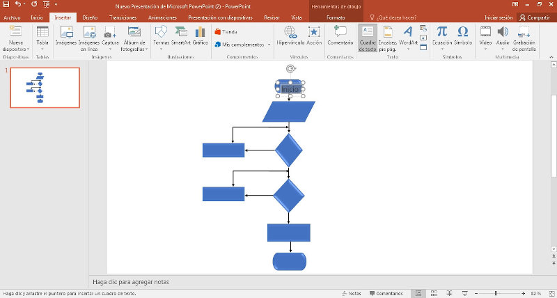 Comó hacer un diagrama de flujo en powerpoint, paso 5
