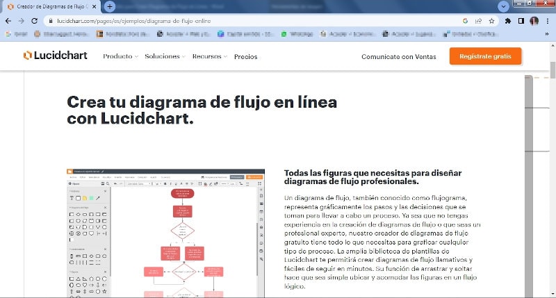 diagramas de flujo en línea con Lucidchart