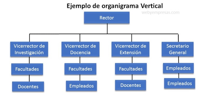 ejemplo de organigrama vertical de una universidad