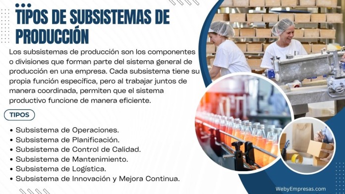 Tipos de Subsistemas de Producción