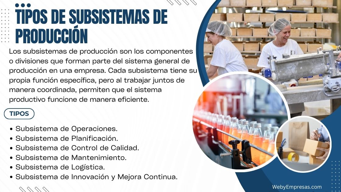 Tipos de Subsistemas de Producción