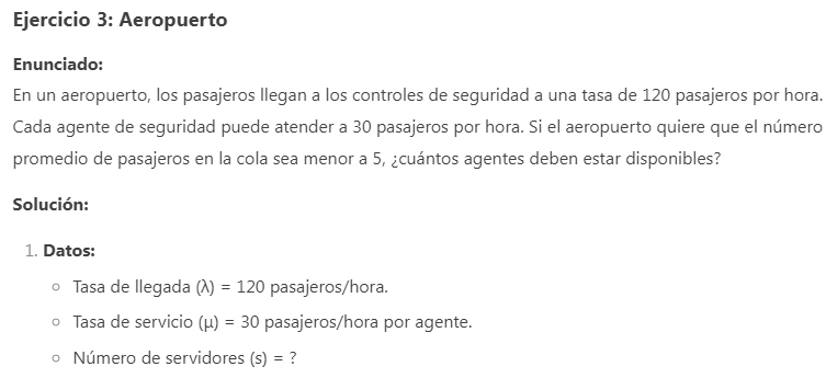 Ejemplos Reales de Aplicación de la Teoría de Colas 3