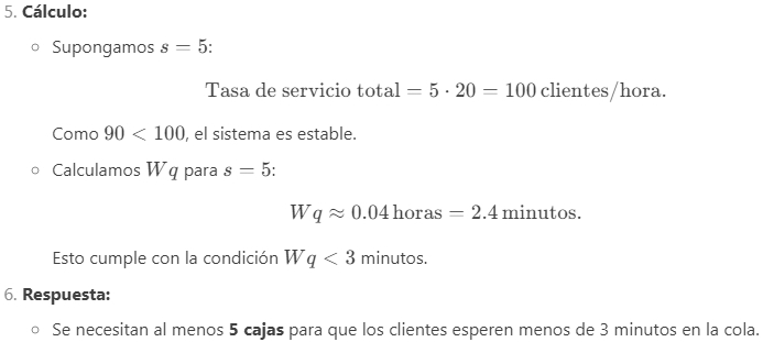 Ejemplos Reales de Aplicación de la Teoría de Colas 5.22