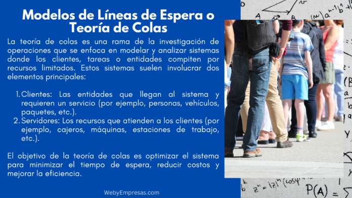 Ejemplos de Modelos de Líneas de Espera o Teoría de Colas