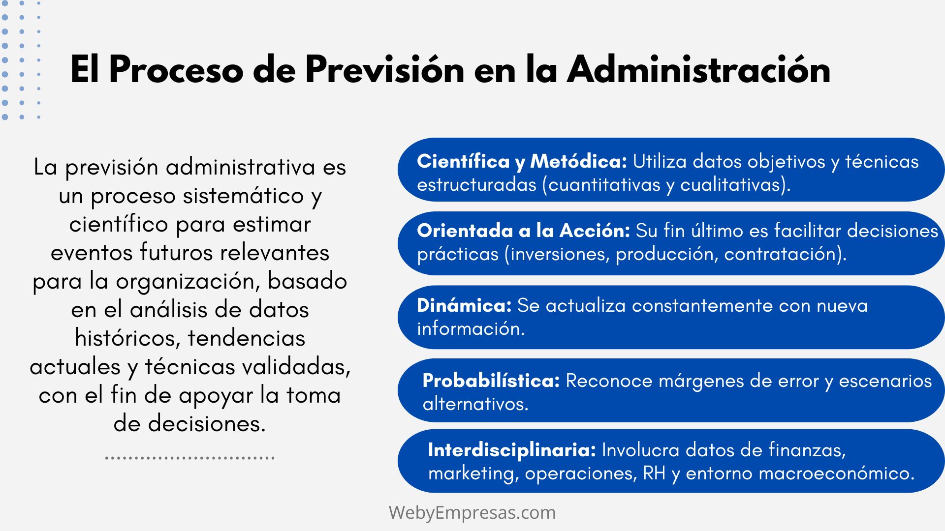 El Proceso de Previsión en la Administración