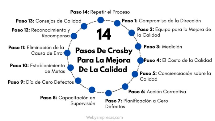 14 Pasos De Crosby Para La Mejora De La Calidad