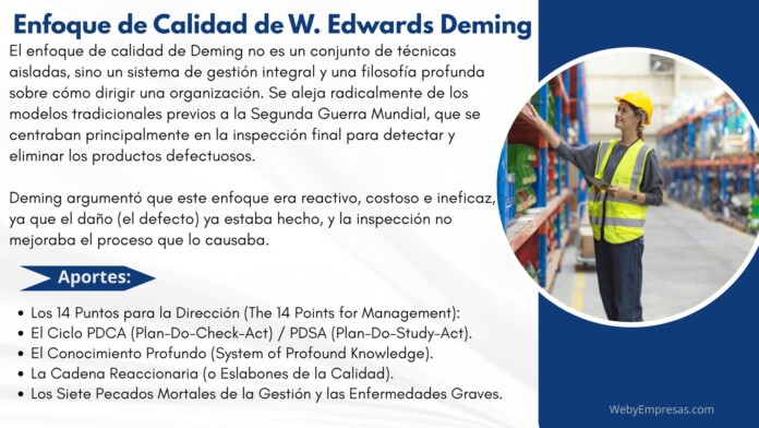 Enfoque de Calidad de W. Edwards Deming Enfoque de Calidad de W. Edwards Deming