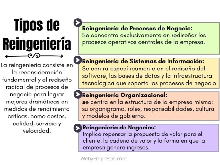 Tipos de Reingeniería
