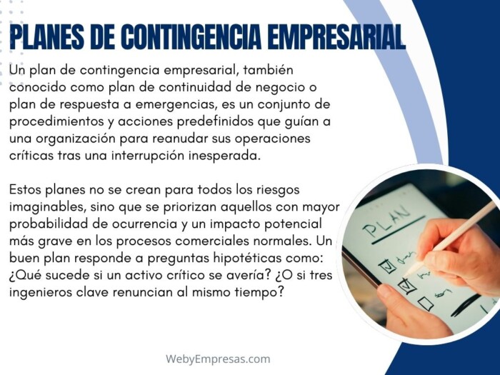 Ejemplos de Planes de Contingencia Empresarial