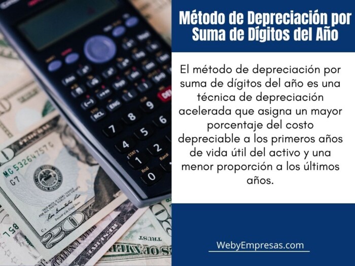 El método de depreciación por suma de dígitos del año es una técnica de depreciación acelerada que asigna un mayor porcentaje del costo depreciable a los primeros años de vida útil del activo y una menor proporción a los últimos años.